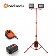 Redback Pachet ED40+EP40+EC20 Stand proiectoare LED, 2x20W ,acumulator 40V/4Ah, incarcator 40V/2A